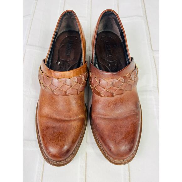 Born brown leather booties loafers sz 6 - Picture 3 of 7